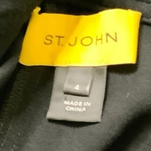 Vintage St John Pant Womens 4 Mid Rise Gold Buckle Minimalist Work Casual Preppy - Picture 5 of 8